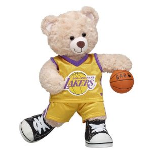 Los Angeles Lakers Happy Hugs Teddy Bear Basketball Gift Set