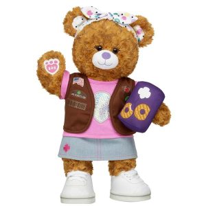 Girl Scout Coconut Caramel Cookie Teddy Bear Brownie Gift Set with Cookie Box