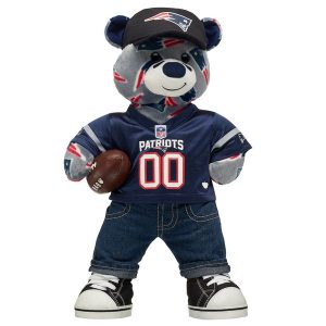 New England Patriots™ Football Teddy Bear Fan Hat and Football Gift Set