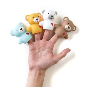 Teddy Bear Finger Puppet Bath Toys 4 pc.