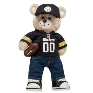 Happy Hugs Teddy Bear Pittsburgh Steelers™ Fan Hat and Football Gift Set