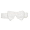 White Plush Bow Headwrap