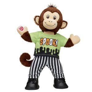 Smiley Monkey Stuffed Animal Spooky Gift Set