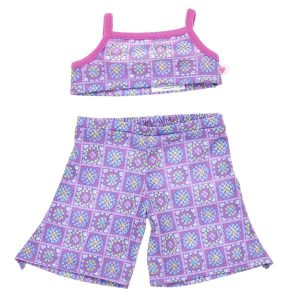 Purple Crochet Jumpsuit Set