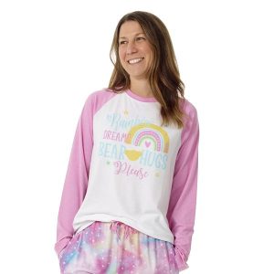   Pajama Shop™ Rainbow Dreams & Bear Hugs Please PJ Top - Adult