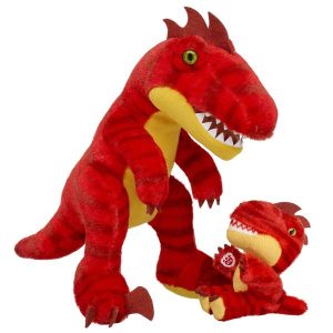 Red Raptor Stuffed Animal &   Mini Beans® Gift Set