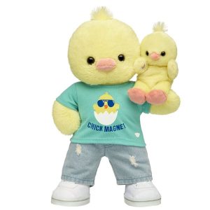 Sunshine Cuddles Chick Stuffed Animal Chick Magnet & Mini Beans® Gift Set