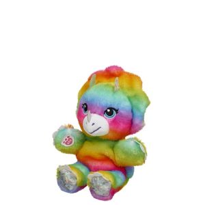   Mini Beans® Rainbow Triceratops Plush