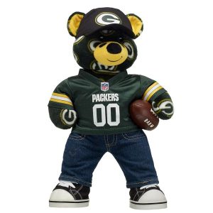 Green Bay Packers™ Football Teddy Bear Fan Hat and Football Gift Set
