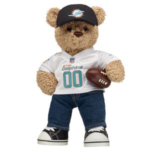 Timeless Teddy Bear Miami Dolphins™ Fan Hat and Football Gift Set