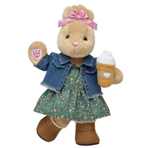 Pawlette™ Bunny Plush Green Floral Dress Gift Set