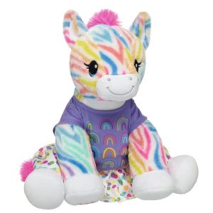 Rainbow Zebra Stuffed Animal Gift Set