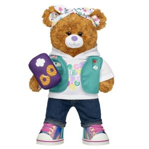 Girl Scout Coconut Caramel Cookie Teddy Bear Junior Gift Set with Headband