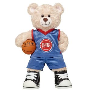 Happy Hugs Teddy Bear Detroit Pistons Basketball Gift Set