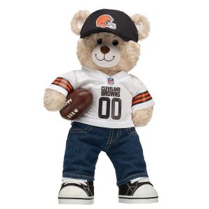 Happy Hugs Teddy Bear Cleveland Browns™ Fan Hat and Football Gift Set