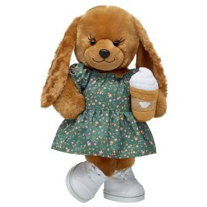 Barkleigh™ Dog Stuffed Animal Green Floral Dress Gift Set